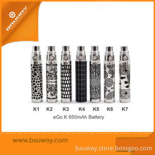 Electronic cigarette, colorful eGo K&Q battery, fits all eGo threading atomizer